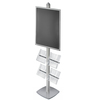 Azar Displays Sky Tower Display w/ 22"W x 28"H Snap Frame and 4 Brochure Pockets 300292-SLV